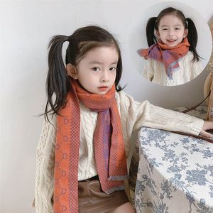 Children Scarf Winter Cashmere All-Match Boy And Girl Muffler Soft Skin-Friendly Fabric Neckerchief Kids Birthday Holiday Gifts