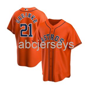 Stitched Custom Zack Greinke Orange Baseball Jersey XS-6XL