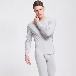 Homens Underwear térmico Long Johns Homens Outono Inverno Tops + Calças 2 Piece Set Manter Quente Espesso Plus Size L-2XL Termica Homem 210910