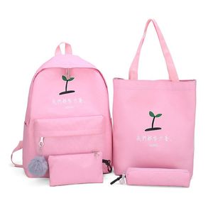 Сумки на открытом воздухе 4pcs/Set Women School Backpacks Oxford Schoolbag для подростков девочки для девочек Стучковые сумки для мальчиков Satchel Bolsas mochilas sac a dos