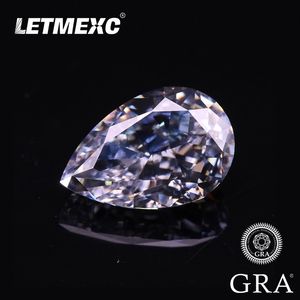 LetmexC Loose Moissanite Diamond Gemstones D Kolor VVS1 Gruszka Cut do Custom Jewellery z certyfikatem GRA