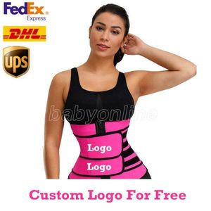 Logotipo personalizado gratuito Homens Mulheres Shapers Cintura Treinador Cinturão Corsário Belly Slimming Shapewear Shaper Shapelers da cintura ajustável FY8084 SXM12