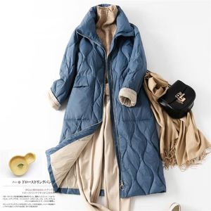 Sedutmo Winter Long Oversize Duck Down Jacket Fashion Warm Coat Höst Casual Slim Puffer Jacket ED1206 211221