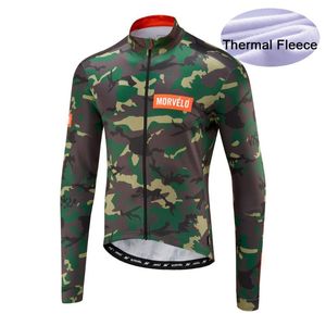 Jackets de corrida 2022 Winter Térmico Men Bicycle Manga Longa Ciclismo Jersey Clothing Pro Team Outdoor Mountain Road Rota Uniforme Trió