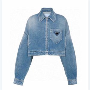 Women Jacket Denim Button Letters Spring Autumn Style With Belt Slim Corset For Lady Outfit Jackets Pocket Outsize Classcia Windbreaker