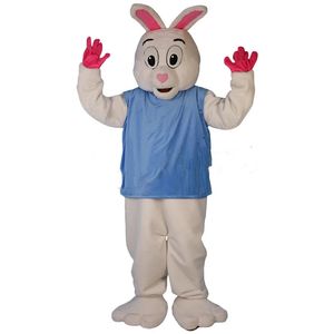 Hochwertiges Fursuit-Kaninchen-Maskottchen-Kostüm, Halloween, Weihnachten, Cartoon-Charakter-Outfits, Anzug, Werbebroschüren, Kleidung, Karneval, Unisex-Erwachsene-Outfit