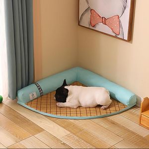 Wholesale cat beds accessories resale online - Kennels Pens Detachable Dog Summer Cushion Mat Supplies Mattress Washable Cool Nest Cat Bed For Soft Pet Accessories