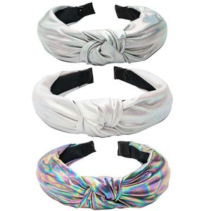 Bright Leather Headband Women Headbands Head Hoop Retro Hairbands Top Knotted Girls Hair Band Female Hair Accessories