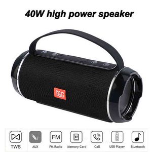 TG116C 40W TWS Outdoor Waterproof Portable High Power Bluetooth Speaker Wireless Sound Column Subwoofer Music Center 3D Stereo R H1111