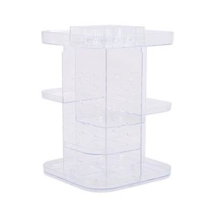 Organizacja przechowywania w łazience 360 ​​stopni obracający stojak kosmetyczny szminka biżuteria Uchwyt Wyświetlacz Stand Box Makeup Organizer