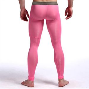 Calça Masculina Masculina Casual Elástica Esporte Nylon Workout Bottoms Cintura Elástica Ginásio Fitness Ioga Leggings Lingerie Casa Vestuário