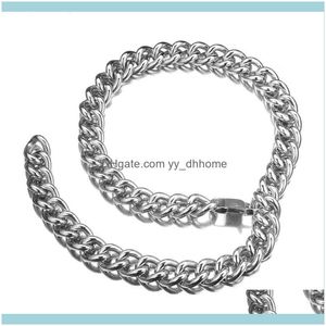 Chains & Pendants Jewelrygranny Chic Mens Chain Necklace Stainless Steel Necklaces For Men Figaro Link Fashion Jewelry Wholesale 15Mm 18-40I