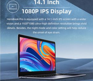 Laptop CHUWI HeroBook Pro 14.1" FHD Screen Intel Celeron N4020 Dual Core UHD Graphics 600 GPU 8GB RAM 256GB SSD Windows 10 on Sale