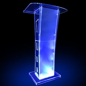 Очистить акриловую лекцию подиума Podium Plexiglass Pulpit стекло кристаллические прозрачные акриловые тостмастеры партия отель свадебные церемония гостей стойка регистрации FedEx A12