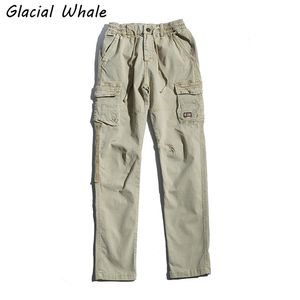 Glacialvale Mężczyzna Spodnie Cargo Mężczyźni Joggers Mężczyzna Hip Hop Japoński Streetwear Vintage Spodnie Jogging Khaki Spodnie dla mężczyzn 211013