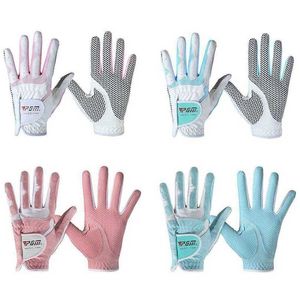 Guanti da golf da donna PGM Mano sinistra Sport DESTRO Sport Nanometro di alta qualità Panno Palm Traspirante Palm Protezione 211124