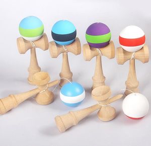 Stor kendama boll japanska traditionella träleksaker många färger 18.5 * 6cm utbildning gåvor nyhetsleksaker 180pcs dhl gratis