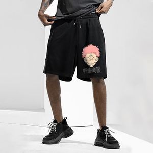 メンズショーツケイゼンアニメ男性カジュアル夏の通気性快適な快適な男性印刷巾着