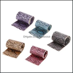 Sport OutdoorsHigh Simation Snake Skin Mönster Fiskestång Dekoration Handtag DIY Reparation Aessories Drop Leverans 2021 XRGCG