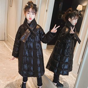 Autumn winter Girls Windbreaker Kids Thin Parkas Coat Warm Girls Jacket Comfortable long Children's Clothing Outerwear TZ06 H0909