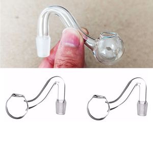 10mm Male joint Oil Burner Glass Pipe Clear glass bowls Hookah Shisha Bongs Adapter Tobacco Bowl Thick Pipes Transparent Pyrex Smoking Tubes for Smokers Wholesale