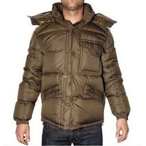 Piumino invernale classico con cappuccio da uomo giacche firmate abbigliamento da uomo di buona qualità cappotti da neve caldi per esterno marrone nero personalizza taglie forti