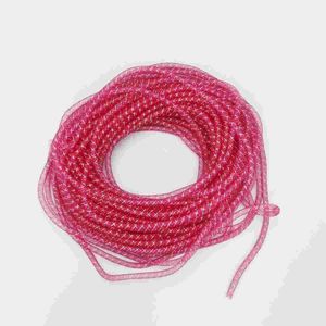 Yarn Elastic Mesh Tube Polyester Braid Creative Net Cord DIY Jewelry Making Supplies For Kids Dark Red