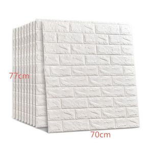3D Brick Wall Stickers Self Adhensive Decor Foam Waterproof Covering Wallpaper For TV Background Kids Living Room RH0841