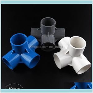 Supplies Patio, Lawn & Garden2-16Pcs 40Mm Pvc Pipe 4 Way Connector 3D Joint 90 Degrees Garden Irrigation Tube Adapter Home Diy Fittings Wate