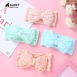 Elastic Knot Headbands Hair Accessories 3-layer thickening For Baby Girl Twist Bow Hairband Makeup Head Band Women Hairs Ties 0274