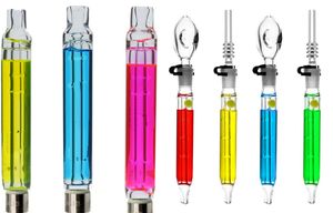 Vintage Freezable Glycerin Coil nectar collector 510 Dab hookah Straw with Quartz Stainless Steel tip smoke accessory smoking pipes Original Factory Direct sale