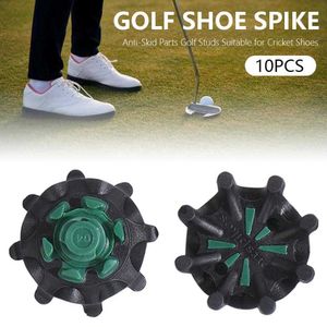 10 pçs / lote Spikes De Golfe Pins Ativar Fast Twist Shoe Spikes Durável Substituição Conjunto Ultra Fino Cleaves Pins Golf Shoes Parts