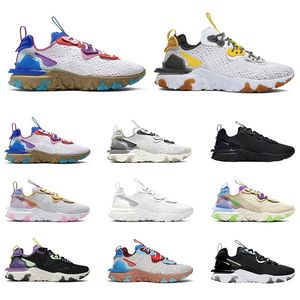 Designer React Element Vision Running Shoes Men Women Chaussures Triple Black White Iridescent Honeycomb Mens Trainers Sports Sneakers Size