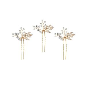 Wedding Hair Jewelry Bride Sticks Hairpin For Women Rhinestone Pearl Headwear Sweet Girls Beautiful Head Accessories Clips & Barrettes