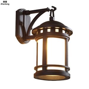 Lampada a parete LED Outdoor Luce impermeabile Giardino Apparegola creativa American Vintage Vintage esterno corridoio scale corridoio