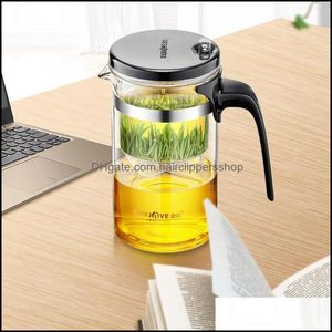 Cups Drinkware Kitchen, Dining Bar Home Gardencups & Saucers Glass Teapot Detachable And Washable Pot Quality Elegant Cup Heat Resistant Set