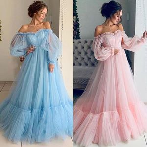 Balo Için Lila Elbiseleri toptan satış-Günlük Elbiseler Lila Uzun Kollu Balo Düğün Cocktai Ünlü Kadın Seksi Kapalı Omuzlar İnce Nedime Balo Vestidos