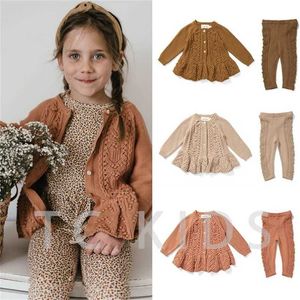 Konges Children Knit Cardigan Girl Sweater Cotton Soft Kids Sweaters Design Vinatge Tops Cardigans Winter Baby Girl Clothes 211106