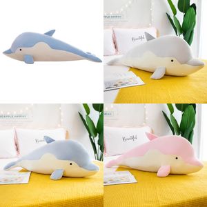 35cm Dolphin-shaped Plush Dolls Toys Cute Pillow Cushion Kawaii Stuffed Doll Toy For Children Birthday Christmas Gift 116 H1