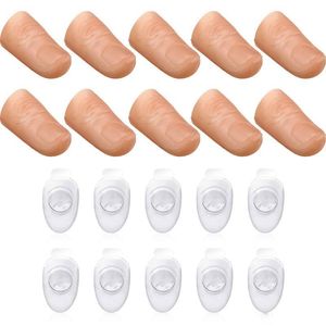 Wholesale vanish tricks for sale - Group buy Outdoor Games Magic Thumb Tip Trick LED Finger Light Rubber Vanish Appearing Fingers Trick Props Kids Magician Prank Toy Tool for Perform Halloween Party