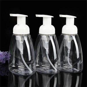 300ml Hand Pump Liquid Soap Dispenser Plastic Bathroom Hotel Liquid Soap Foam Bottle Clear Foam Make Up Shampoo Lotion Containers