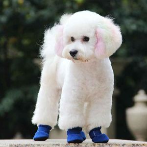 Odzież psa 4 sztuk / zestaw butów zwierząt Gruby zimowe buty śniegowe Ciepłe Oxford Anti Slip dla małego produktu Chihuahua S, M, L, XL