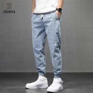 Jean Jogger Pant Men calça calça haruku jeans jeans algodão harém de jea