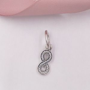 Srebrny ślub biżuteria dostawy tworzenia zestawu Pandora Infinity DIY Urok Bransoletka Matki Dnia Prezenty Dla Żona Kobiety Mężczyźni Łańcuch Koralik Zestaw Keychain Pearl Naszyjnik 791351CZ