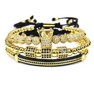 Charm Bracelets Nine Forever Jewelry Crown Charms Men Couple Bracelet Macrame Beads For Women Pulseira Masculina Feminina