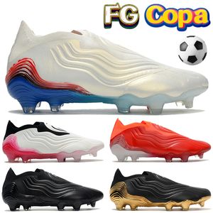 Copa Sense FG Men Fotbollskor Röd Triple Black Gold Metallic Cloud White Deep Blue Multi Color Football Boots Mens Designer Sneakers Cleats