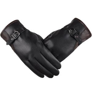 Fingerless Gloves Kingstar Mens Touchscreen Texting Winter PU Faux Leather Driving Long Fleece Lining Black Mittens