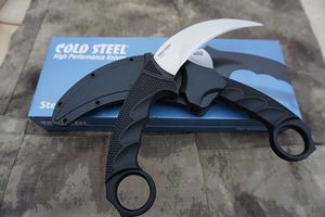 New Edition Cold Steelsteel Tiger Karambit Нож VG10 Blade Kraton Grivory Handle EDC Открытая Охота на самооборону Охота в лагере Тактические ножи Подарок