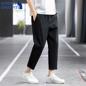 Verão Masculina Primavera Casual Moda Quick Seco Respirável Cor Sólida Calças De Cor Masculino Lightweight Street Fitness Jogadores Calças 211008