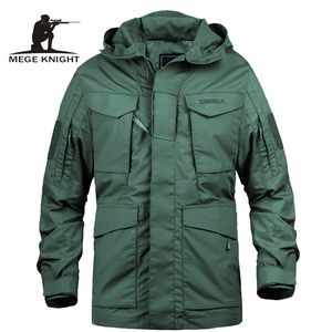 MEGE Marca M65 Militar Camuflagem Macho Vestuário dos EUA Army Tactical Men's Windbreaker Capuz Jaqueta De Capuz Outwear Casaco Masculino 211217